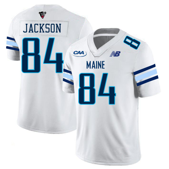 Men #84 Kevin Jackson Maine Black Bears College Football Jerseys Stitched Sale-White